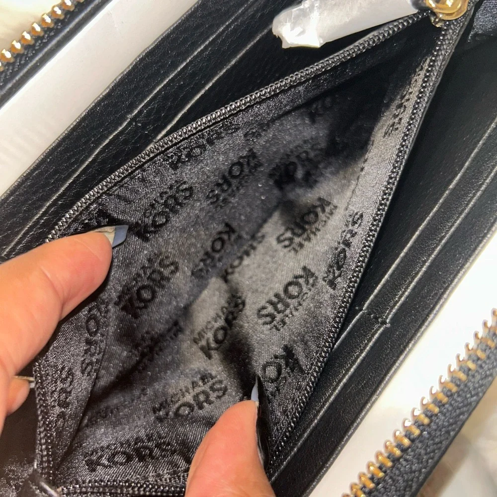 Michael Kors‎ Black Long Zippy Wallet